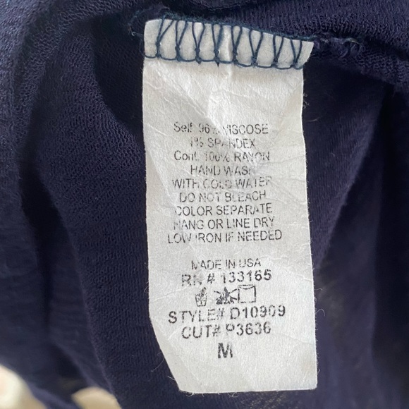 Altar’d State Navy Criss Cross Medium Blouse - Picture 3 of 3